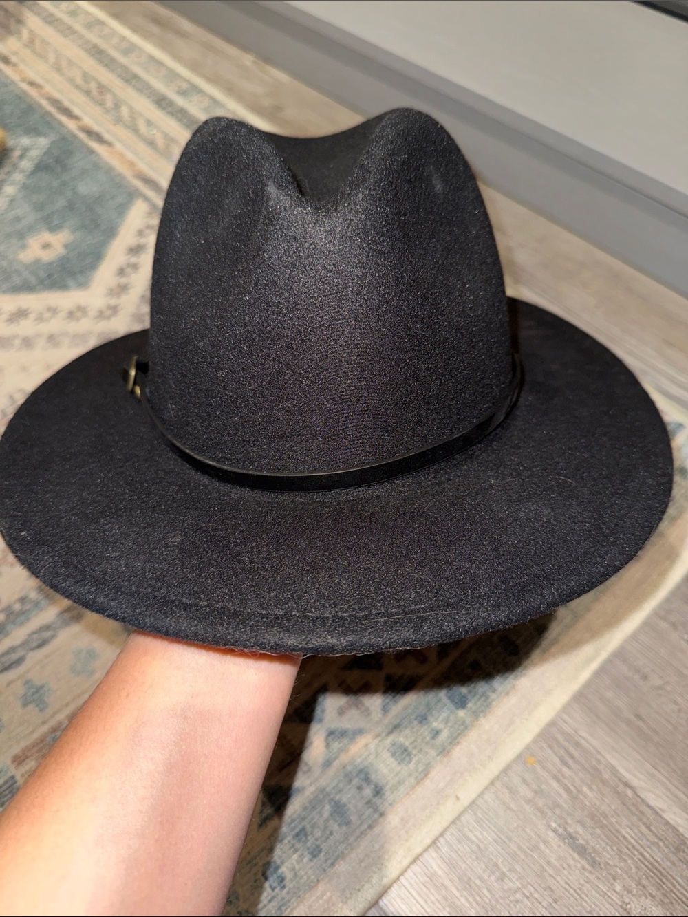Classic Black Felt Fedora Hat